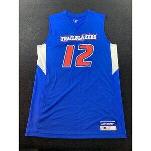 CHAMPPRO Sports Trailblazers Basketball Jersey Blue Orange Number‎ 12 Adult M